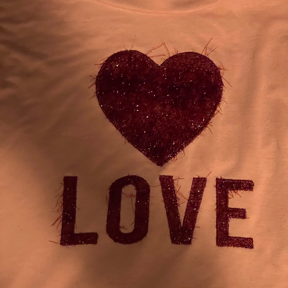 Cute red and pink heart design sweatshirt